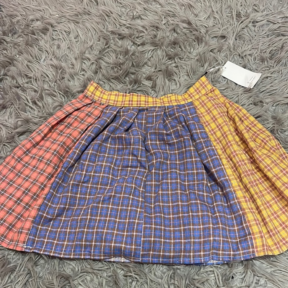Plaid colorful skirt